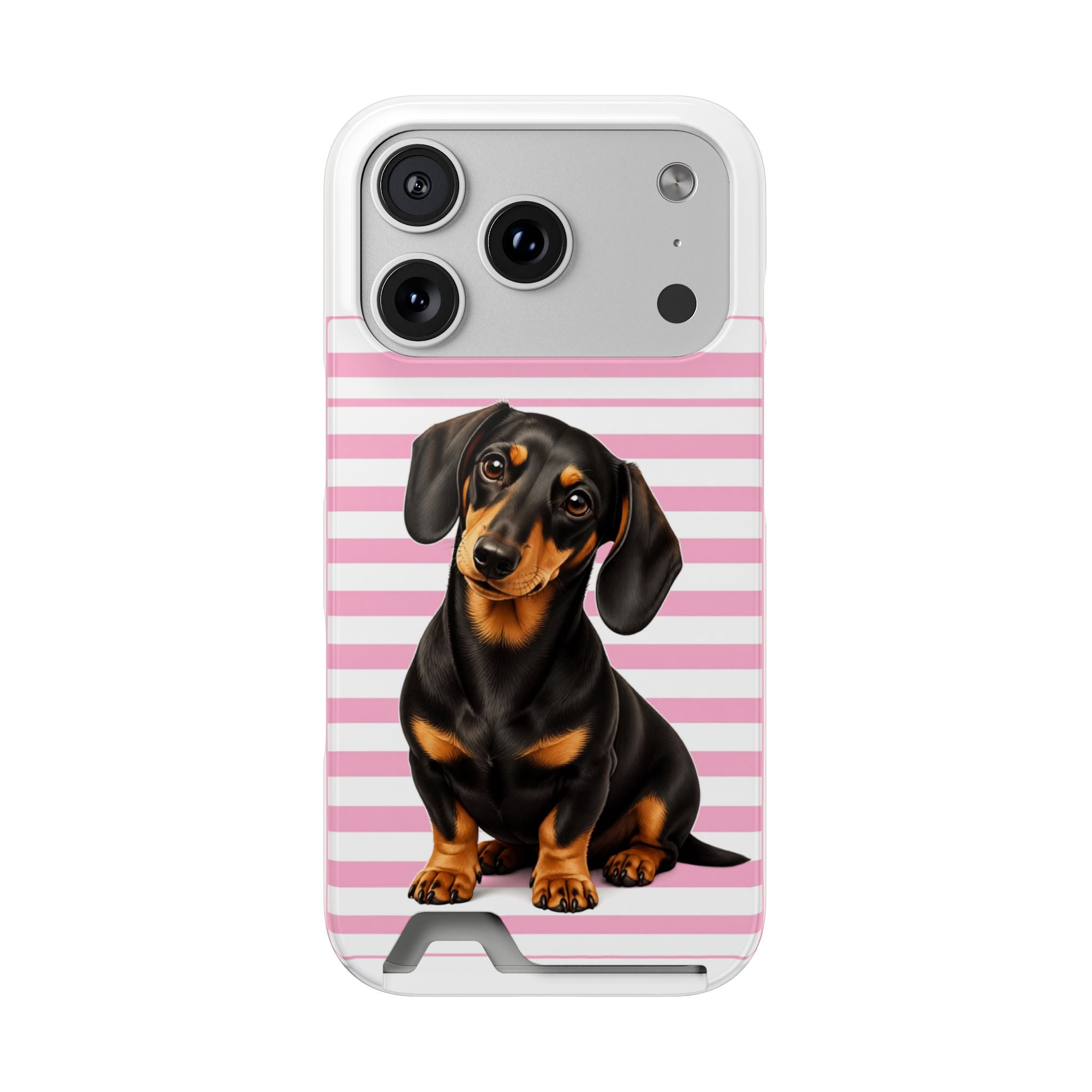 Dashshund Phone Case With Card Holder
