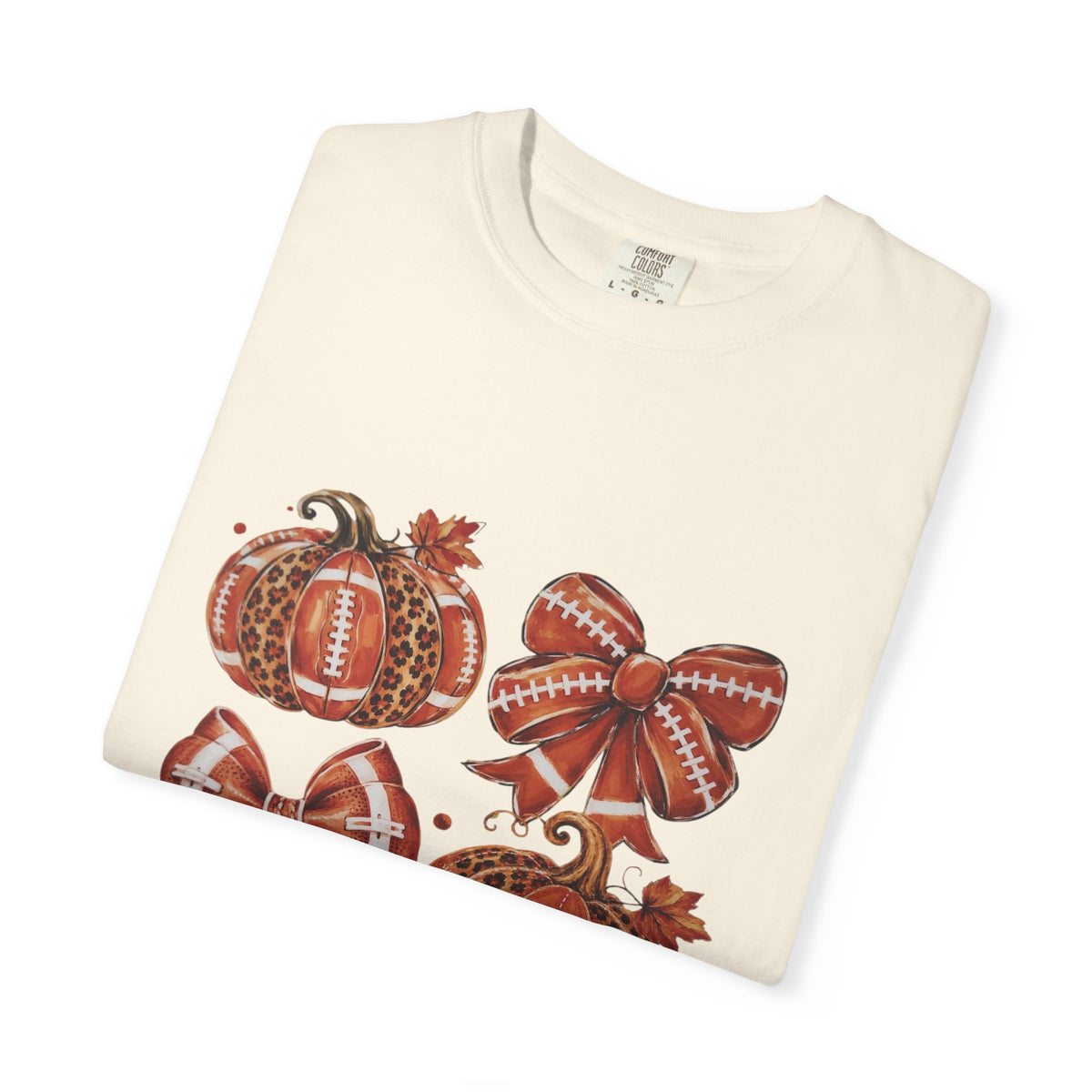 Pumpkin & Bow Fall T‑Shirt — Rustic Autumn Pumpkin Graphic Tee