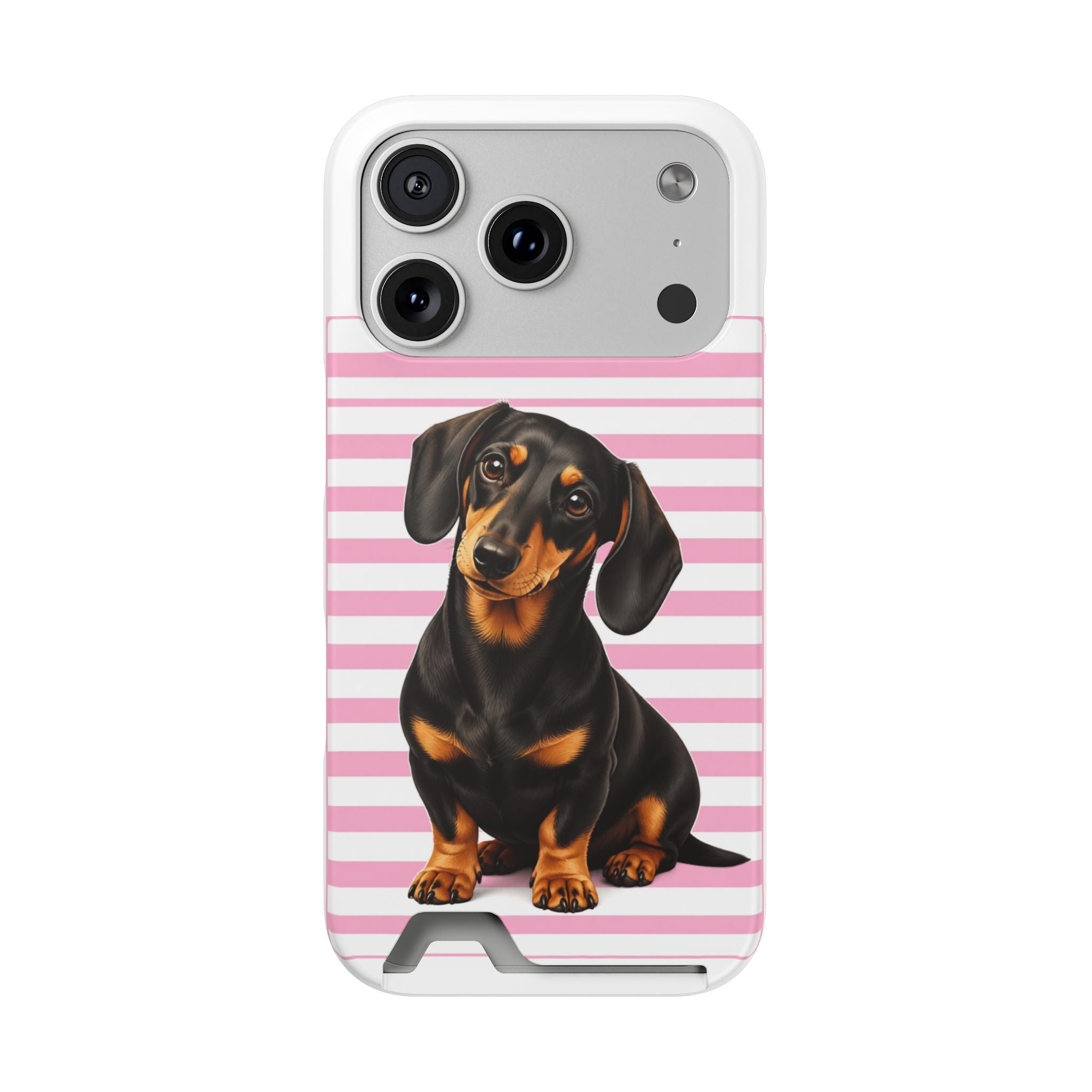 Dashshund Phone Case With Card Holder