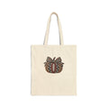 Football Pumpkin Tote Bag — Fall Football & Halloween Canvas Tote