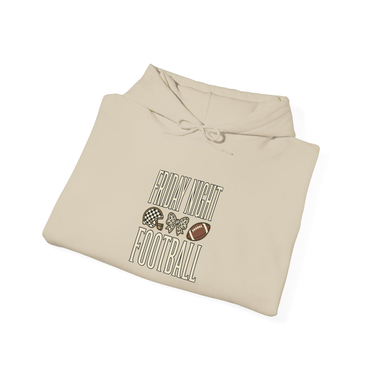 Friday Night Football Hoodie | Vintage Football Helmet Script, Season Layering