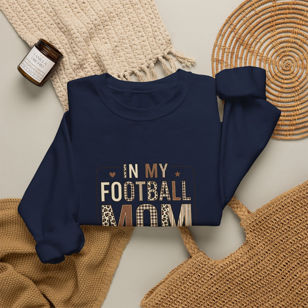 Football Mom Crewneck Sweatshirt | Leopard Print Football Season