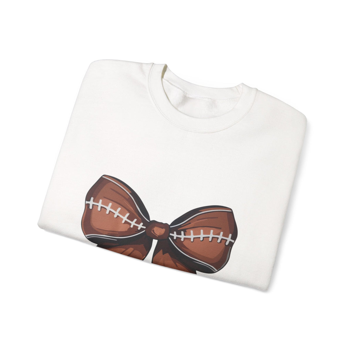 Football Bow Sweatshirt - Cute Game Day Ribbon Crewneck for Fans