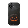 Halloween Jack-O'-Lantern Phone Case with Card Holder — Spooky Pumpkin Design