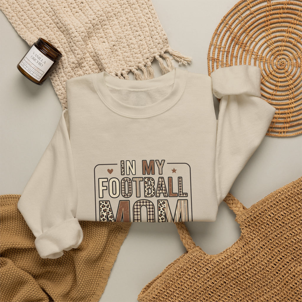 Football Mom Crewneck Sweatshirt | Leopard Print Football Season