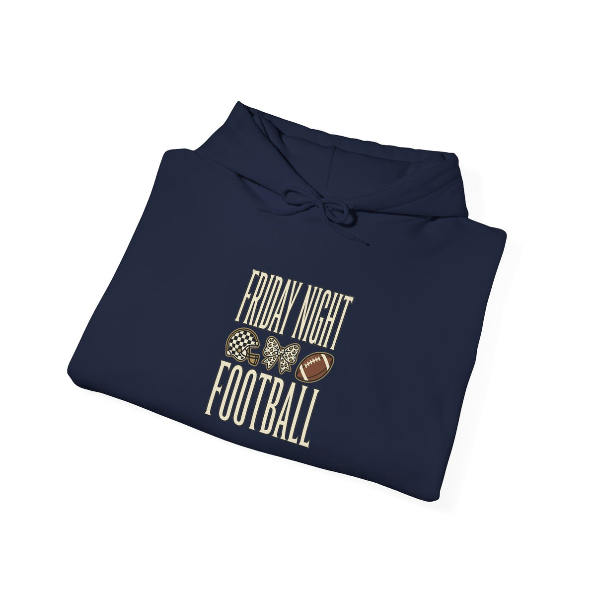 Friday Night Football Hoodie | Vintage Football Helmet Script, Season Layering