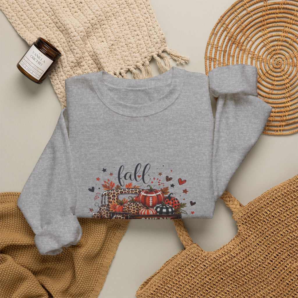 Fall Vibes Sweatshirt — Game Day Pumpkin Truck Crewneck