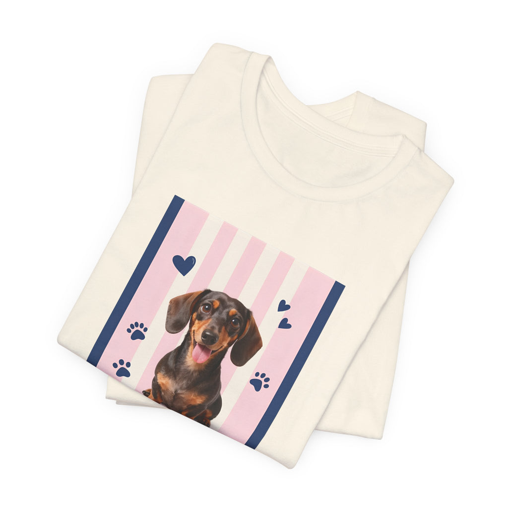 Dachshund Love T-Shirt — "Love My Wieners" Cute Dog Paw Print Tee