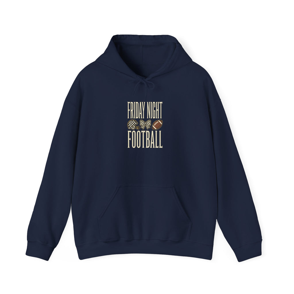Friday Night Football Hoodie | Vintage Football Helmet Script, Season Layering