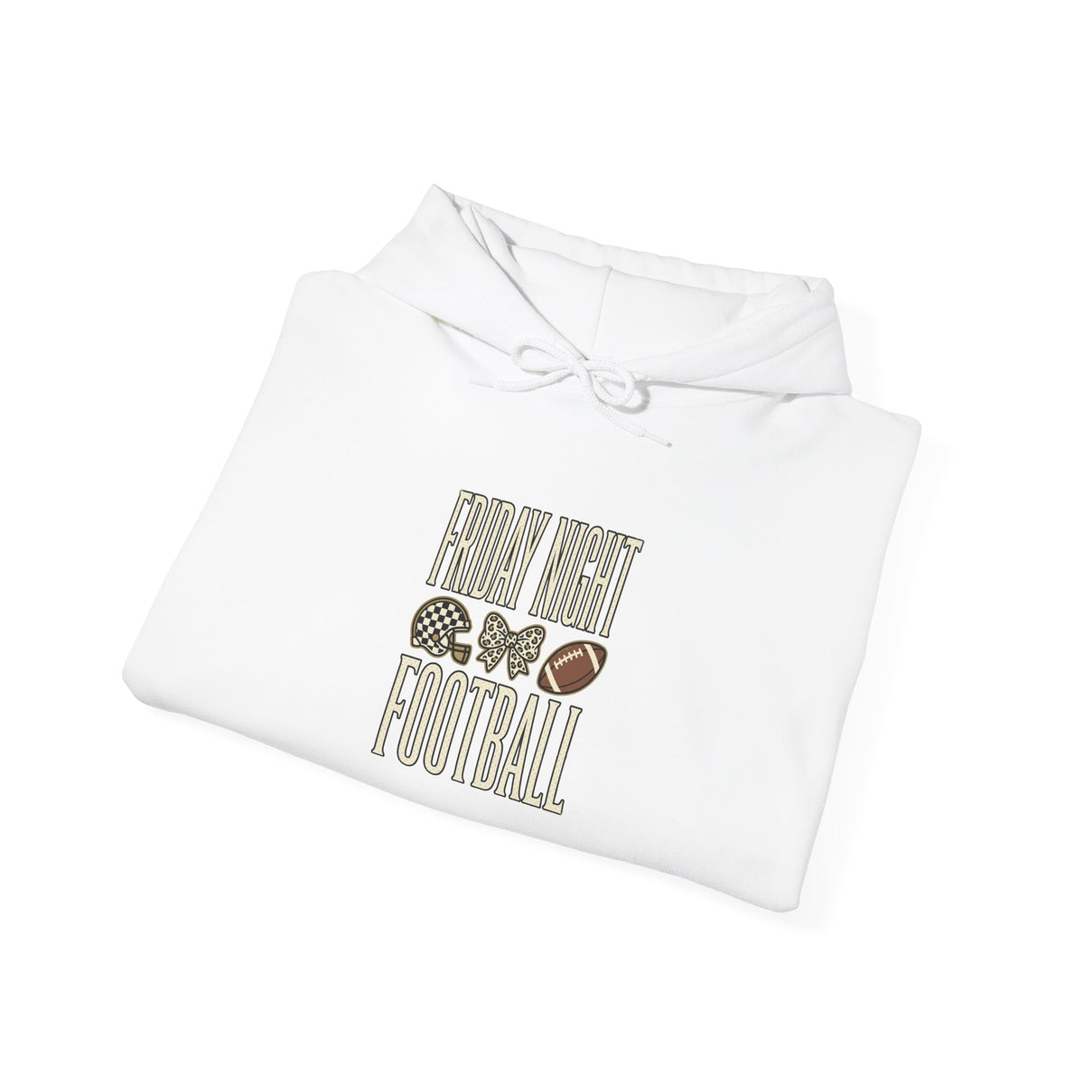 Friday Night Football Hoodie | Vintage Football Helmet Script, Season Layering