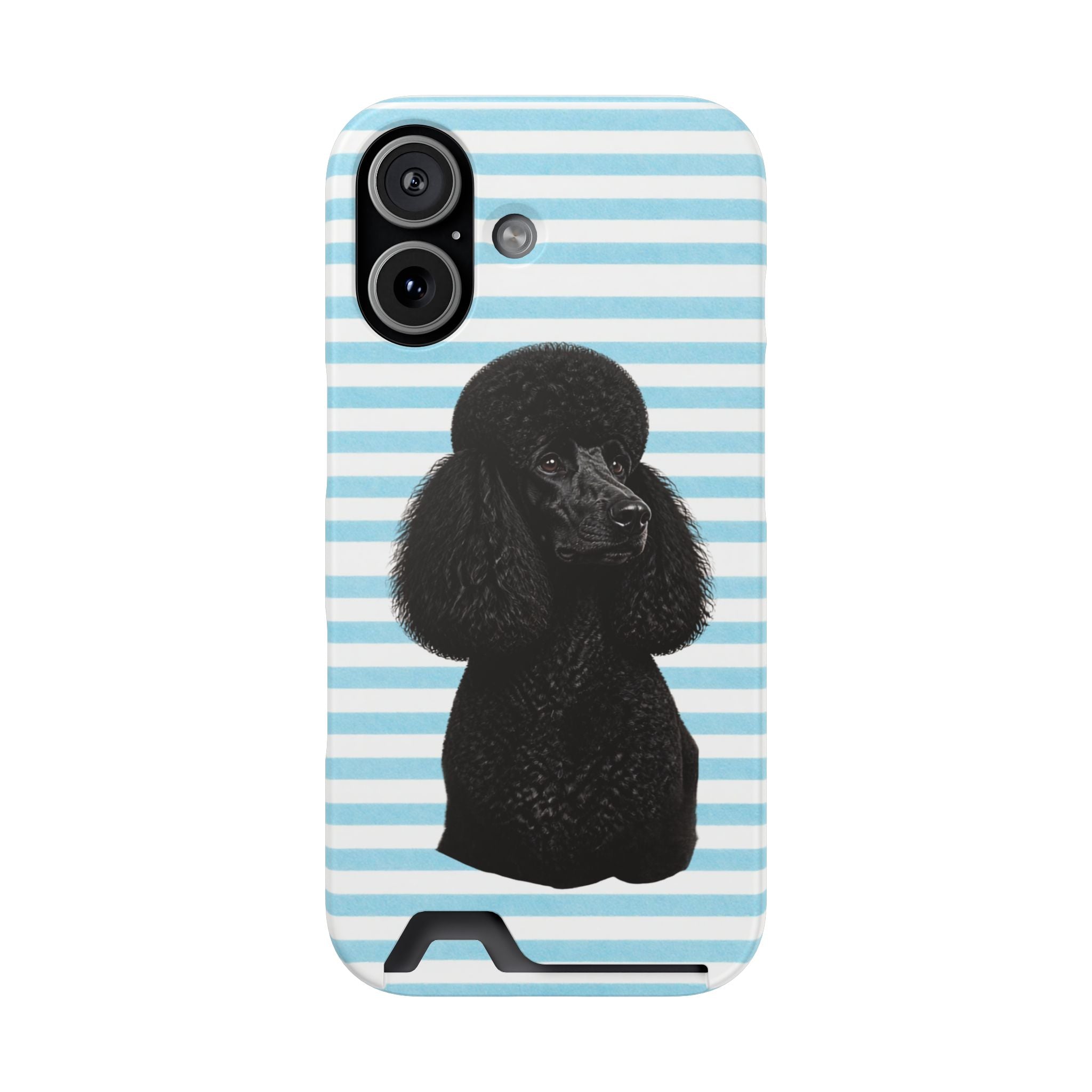 Standard Poodle Phone Case With Card Holder