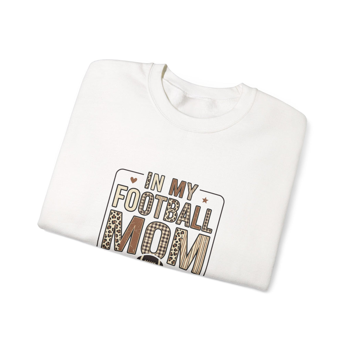 Football Mom Crewneck Sweatshirt | Leopard Print Football Season