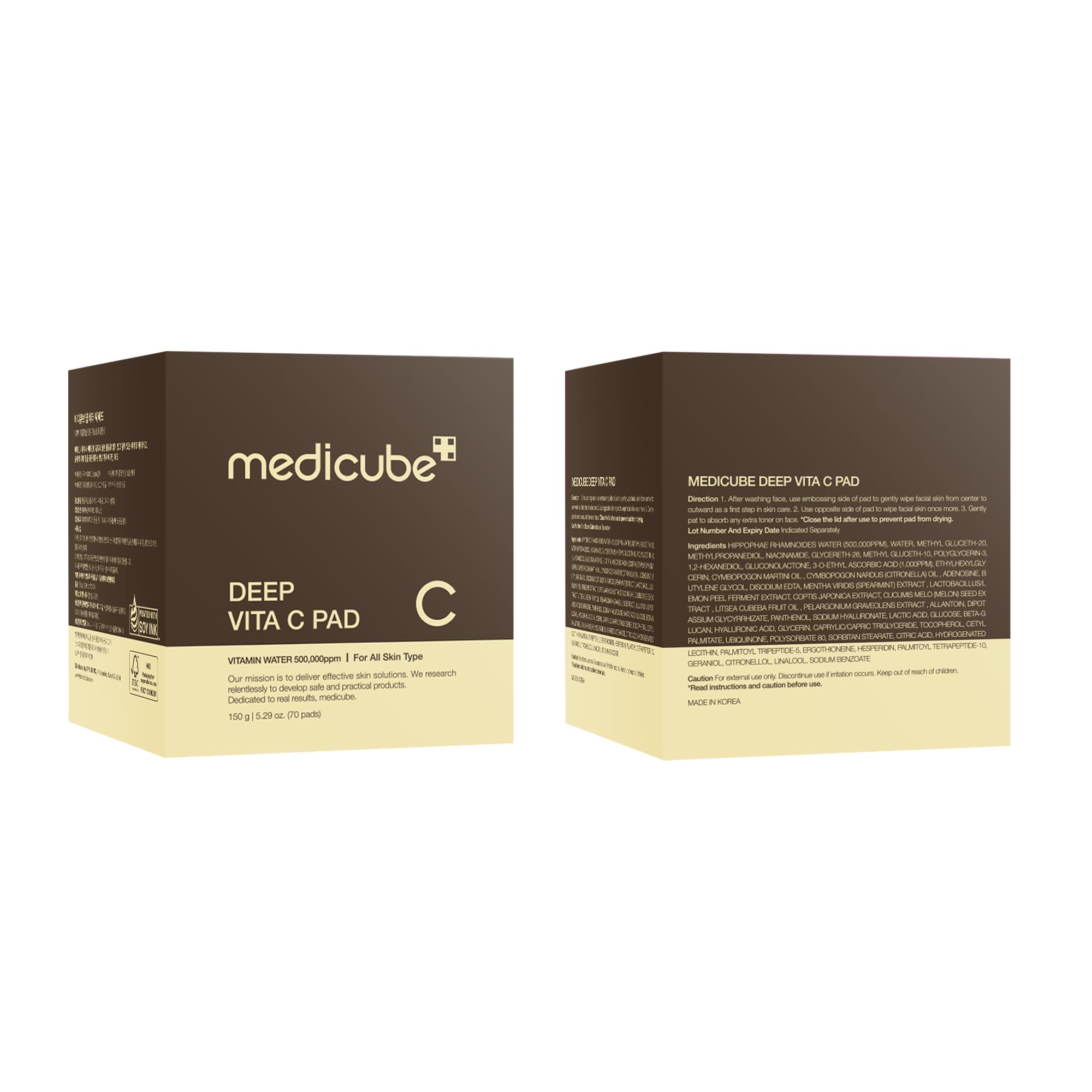 medicube Toner Pads Kojic Acid Turmeric Clarifying Toner Pad for Troubled Skin & Use After Spot Care, Soothing with Kojic Acid, Turmeric, Niacinamide, Glycolic Acid, Korean Skin Care, 70 Pads (1 Pack)