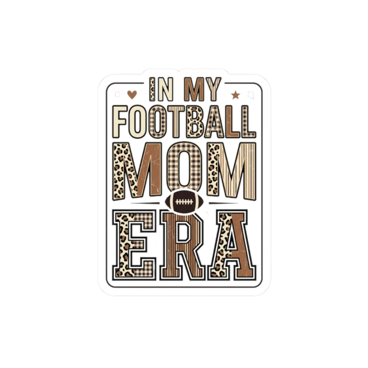 Football Mom Leopard Sticker | Kiss-Cut Vinyl, Football Season