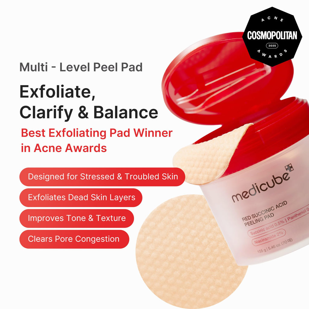 medicube Toner Pads Kojic Acid Turmeric Clarifying Toner Pad for Troubled Skin & Use After Spot Care, Soothing with Kojic Acid, Turmeric, Niacinamide, Glycolic Acid, Korean Skin Care, 70 Pads (1 Pack)