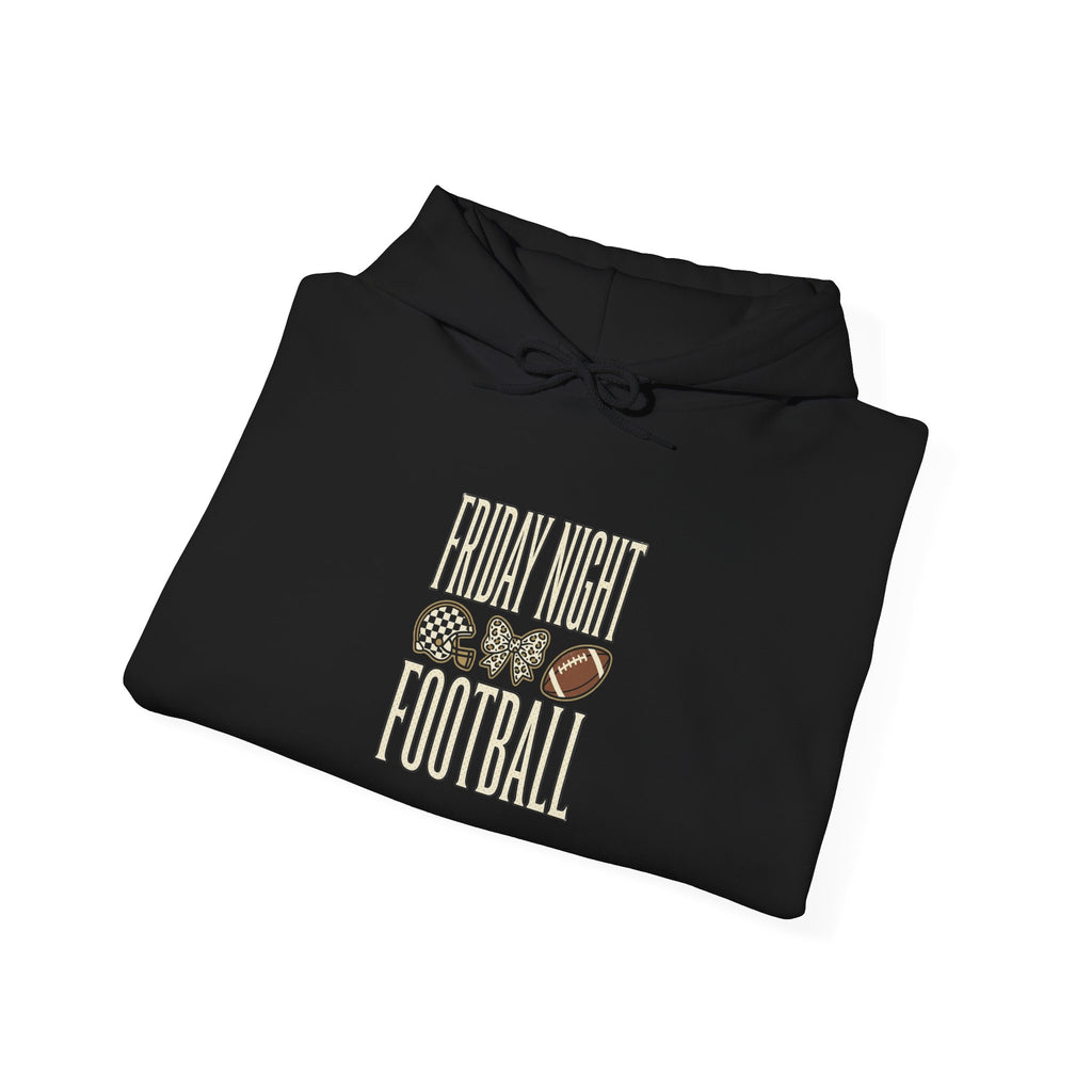 Friday Night Football Hoodie | Vintage Football Helmet Script, Season Layering
