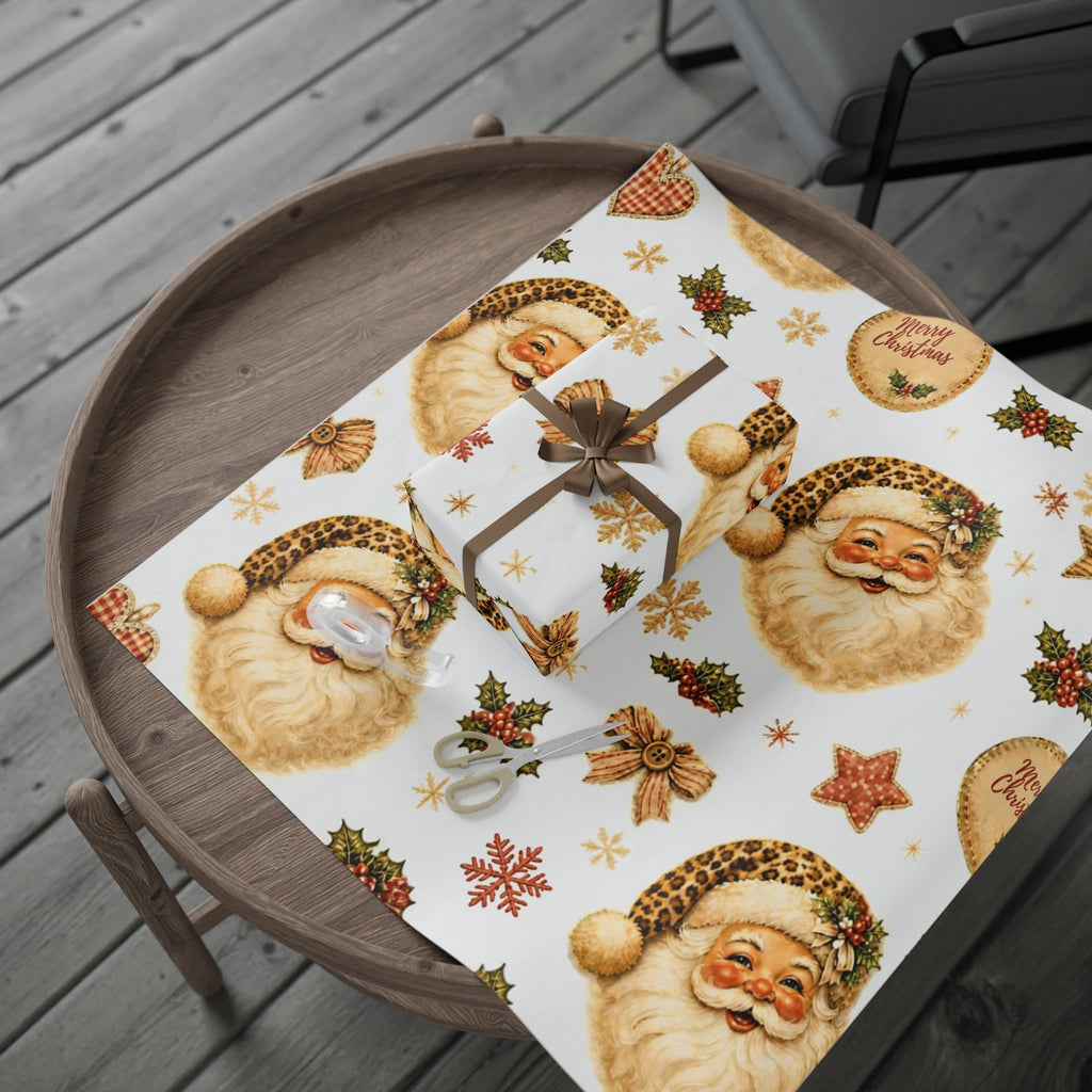 Vintage Santa Christmas Wrapping Paper