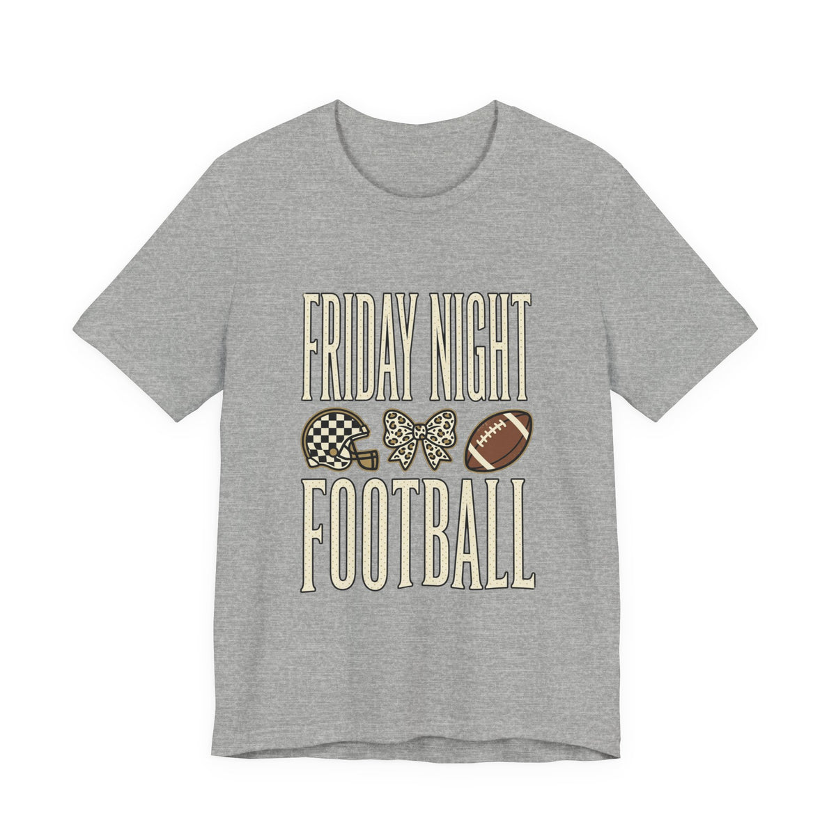 Friday Night Football Tee | High School Football Season, Cheer Bow & Helmet