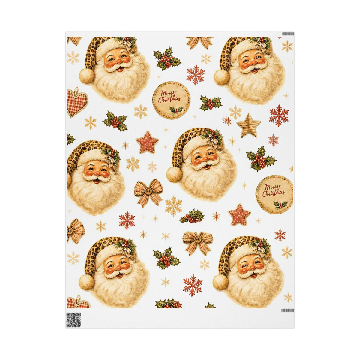 Vintage Santa Christmas Wrapping Paper