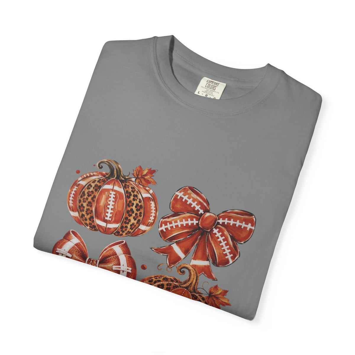 Pumpkin & Bow Fall T‑Shirt — Rustic Autumn Pumpkin Graphic Tee