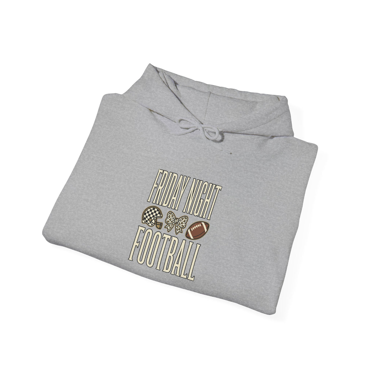 Friday Night Football Hoodie | Vintage Football Helmet Script, Season Layering