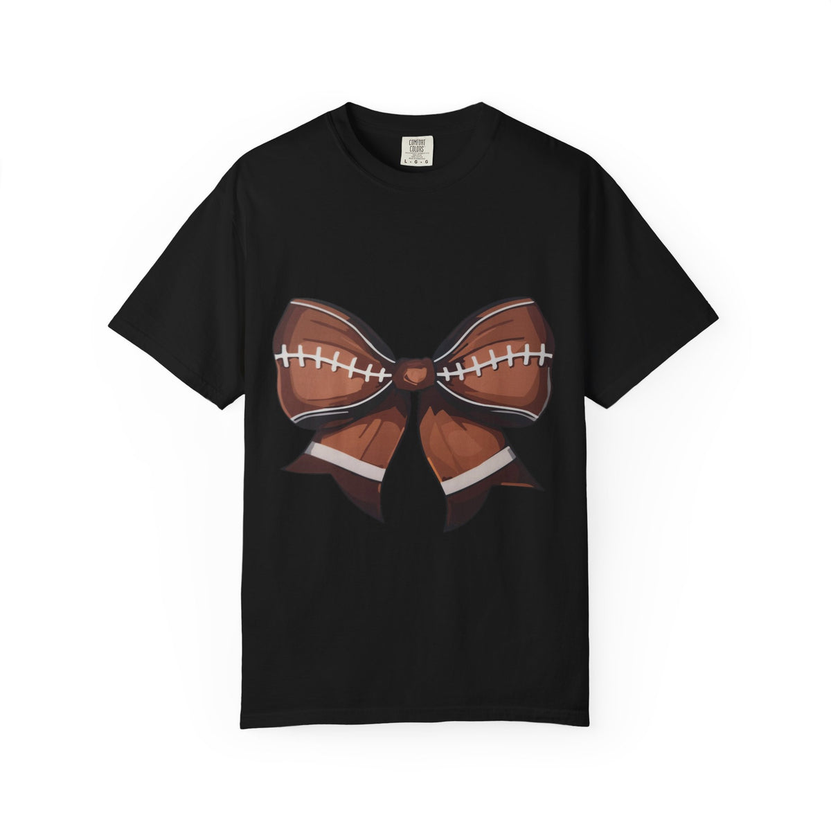 Football Bow T-Shirt — Game Day Sports Bow Graphic Tee