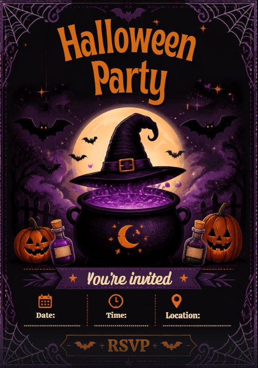 Witch Halloween Invite